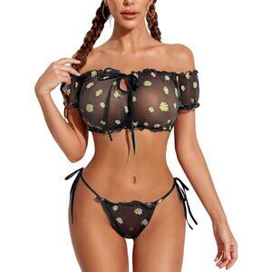 Women Lingerie Sexy Set See Through Kawaii Lingerie
